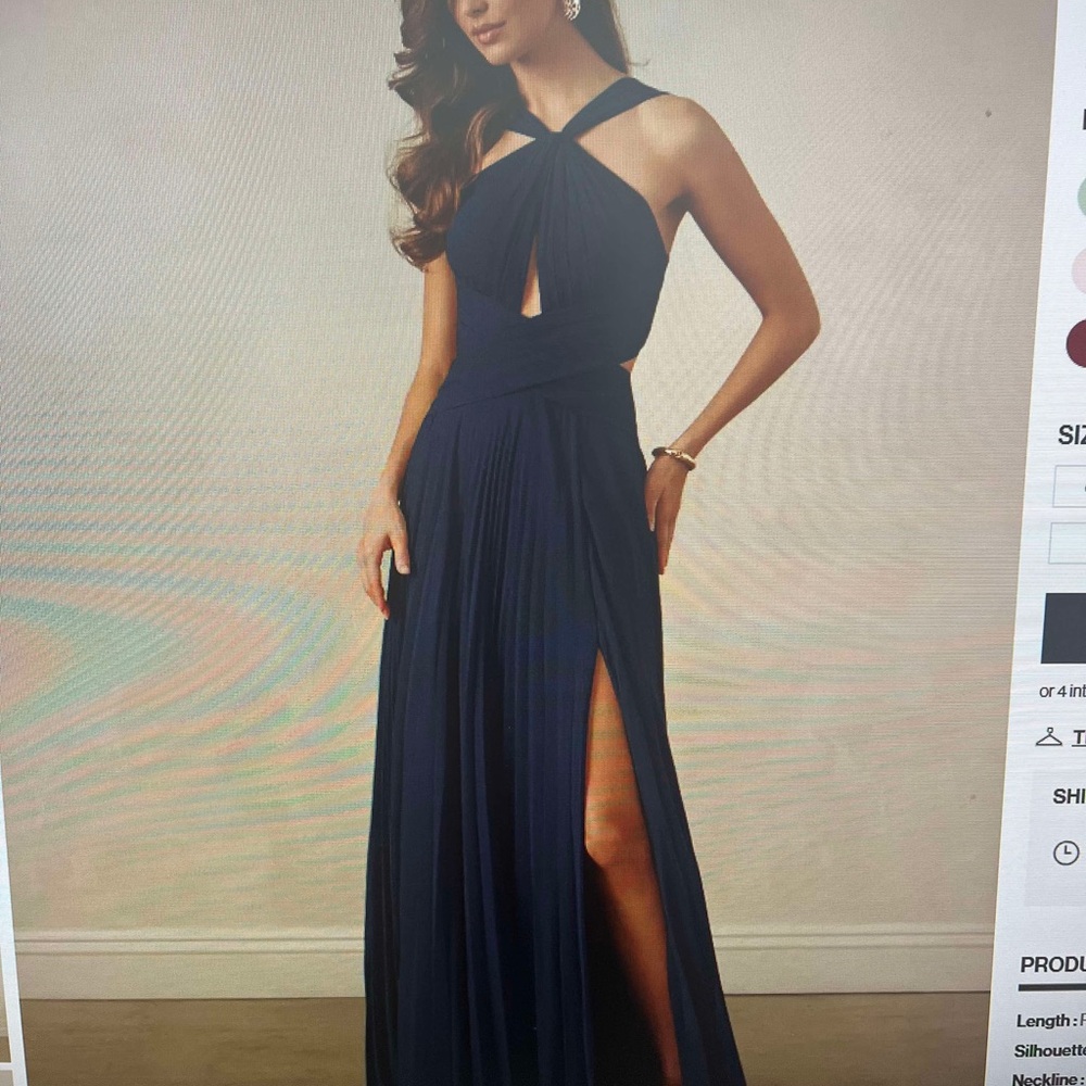 Dark navy bridesmaid dress